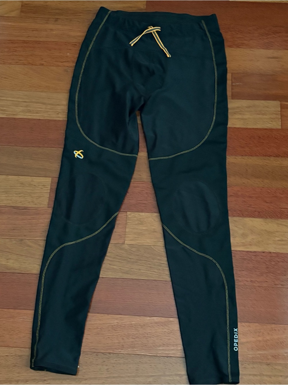 Opedix Knee Support Tights Men’s XL Black Compression Running Pants